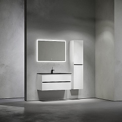 Sancos Тумба с раковиной Urban 100 белый глянец раковина Element 101 CN7003MB – фотография-8