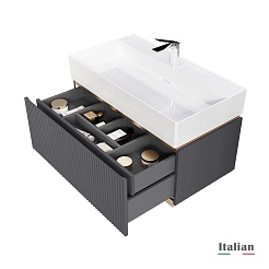 Jorno Тумба под раковину Filoro 90 подвесная антрацит – фотография-11