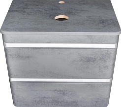 Style Line Тумба с раковиной подвесная Атлантика 80, бетон темный – фотография-7