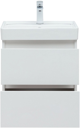 Aquanet Тумба с раковиной Вега 70 подвесная белая глянцевая – картинка-7