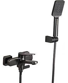 Frap Смеситель для ванны с душем H62 F3262-9 оружейная сталь – фотография-1