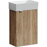 Sancos Тумба с раковиной Mini 35 R дуб галифакс натуральный раковина Element 37/21 R CN5007