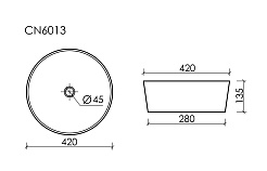 Ceramicanova Мебельная раковина Element 42 CN6013 белая – фотография-6