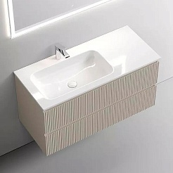 Sancos Тумба с раковиной Snob T 100 L beige soft раковина Grace 101 L CN7014 – фотография-2