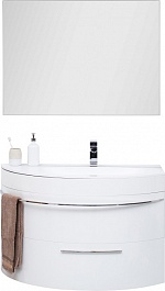 De Aqua Мебель для ванной Эскалада 100 R, зеркало Алюминиум	 – фотография-1