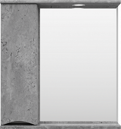 Misty Зеркальный шкаф Атлантик 70 L серый камень – фотография-1