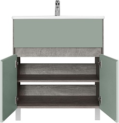 Акватон Тумба с раковиной Форест 75 дуб рошелье/сумеречный голубой – фотография-4