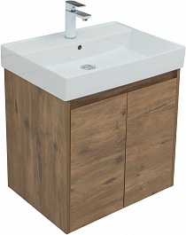 Aquanet Мебель для ванной Nova Lite 60 2 дверцы подвесная дуб рустикальный – фотография-4