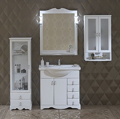 Opadiris Мебель для ванной Клио 80 белый матовый – фотография-4