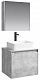 Aqwella Тумба с раковиной Mobi 60 бетон светлый – фотография-7
