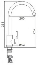 Frap Смеситель для кухни F40899-4 черный – фотография-3