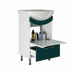 Mixline Тумба под раковину Радуга 50 белая/зелёная – фотография-2