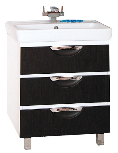 Misty Тумба для умывальника Жасмин 60 с доводчиками, венге, пленка – фото, картинка, фотография-1