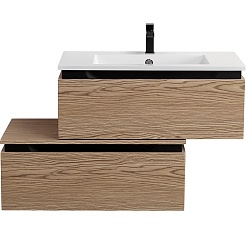 Cezares Тумба с раковиной Slider 80 с 2 ящиками дуб тангент – фотография-2