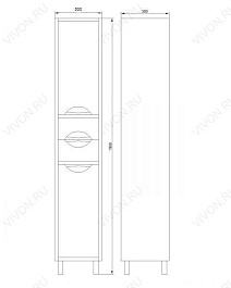 Водолей Пенал "Габи 30" L венге/белый – фотография-2