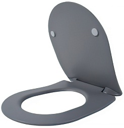 Esbano Сиденье для унитаза Amapola серое матовое – фотография-2