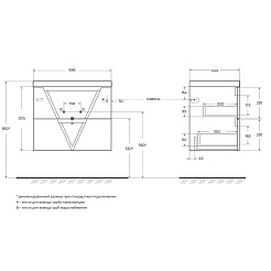 BelBagno Тумба под раковину Vittoria 70 подвесная Bianco Opaco – фотография-14