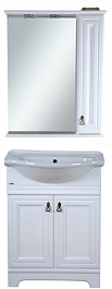 Misty Зеркало-шкаф для ванной Лувр 65 R белый – фотография-3