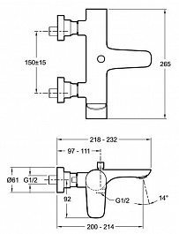 Jacob Delafon Смеситель для ванны/душа Aleo E72282-CP – фотография-3