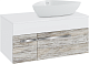 Runo Мебель для ванной Вудлайн 85 Terzo скандинавский дуб/белая – фотография-15