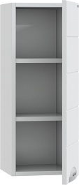СанТа Навесной шкаф Родос 30x80 над стиральной машиной белый – фотография-2