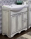 Sanflor Мебель для ванной Адель 82 R белая, патина серебро – фотография-9