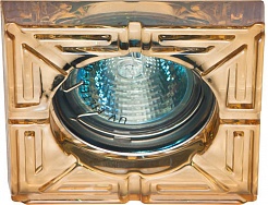 Feron Встраиваемый светильник Декоративное стекло 8070-2 коричневый, хром – фотография-1