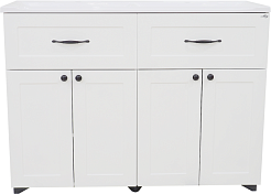 Misty Тумба под раковину Дуэт 120 2 ящика белая – фотография-1