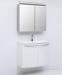 De Aqua Мебель для ванной Токката 90, зеркало-шкаф Алюминиум – фотография-14