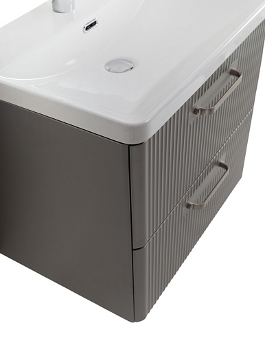 BelBagno Тумба с раковиной Due 60 подвесная Сатин ручки Матовый атласный никель – фотография-10