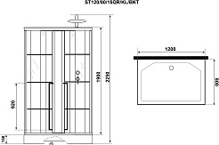 Niagara Душевая кабина Standart 120x80 R черная – фотография-10