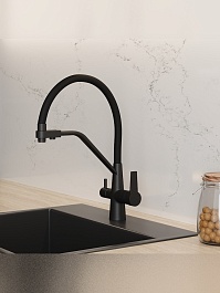 Teymi Смеситель для кухни Solli T10270 черный матовый – фотография-7