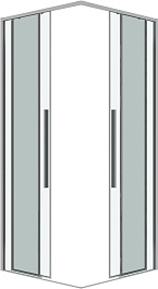 Grossman  Душевой уголок Galaxy 100x100x195 профиль хром стекло прозрачное – фотография-2