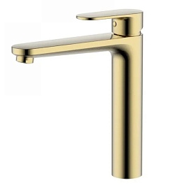 Aquatek Смеситель для раковины Ника AQ1804BG золото шлифованное – фотография-1