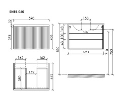 Sancos Тумба с раковиной Snob R 1.0 60 doha soft раковина Element 61 CN7001 – фотография-3