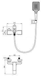 Oliveeka Смеситель для вынны с душем D OL-639003A-CR хром – фотография-2