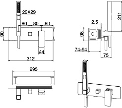 Allen Brau Смеситель для душа Infinity 5.21011-00 (с внутренней частью, 2 хода) хром – фотография-8
