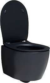 Allen Brau Унитаз подвесной Fantasy 4.11004.31 чёрный матовый с крышкой 4.11005.31 – фотография-6