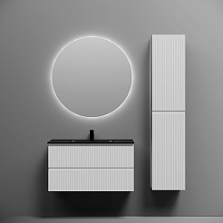 Sancos Тумба с раковиной Snob T 90 bianco раковина Element 91 CN7002MB – фотография-4