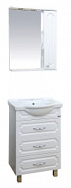 Misty Мебель для ванной Александра 55 R 3 ящика, белый  – фотография-1