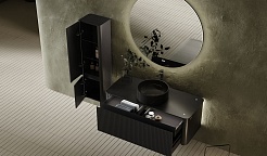 Jorno Тумба под раковину Lumino 120 подвесная антрацит – фотография-6