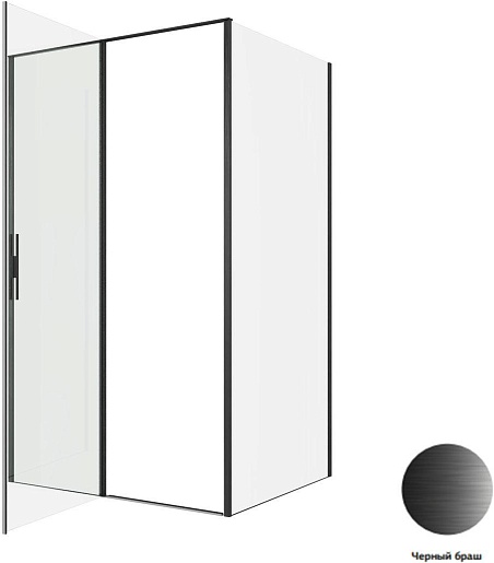 Allen Brau Душевой уголок Priority 120x80 3.31009.BBA/3.31015.BBA чёрный браш – картинка-5