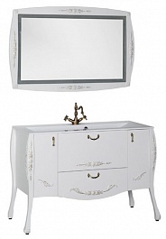 Aquanet Комплект Мебели "Виктория 120" белый/золото – фотография-1