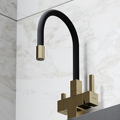 Sancos Смеситель для кухни Arno SC4005BG брашированное золото PVD покрытие – фотография-4