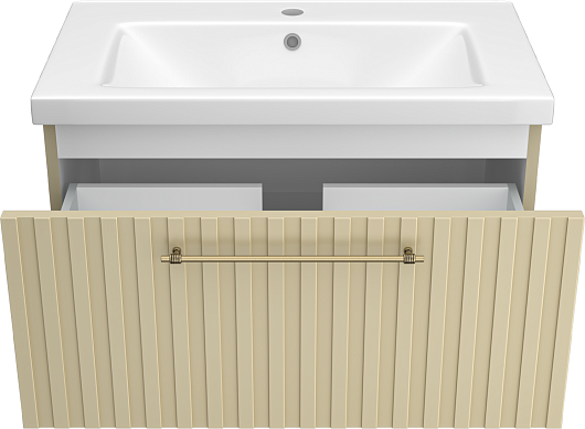 Brevita Мебель для ванной Alicante 80 подвесная капучино – фотография-4