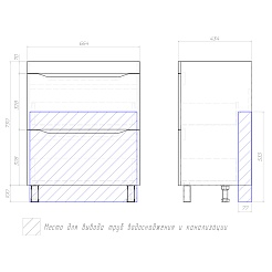 Vigo Тумба под раковину Grani 70 напольная белая – фотография-8