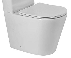 BelBagno Чаша унитаза Flay-Tor BB2149CP-TOR/SC со смывом TORNADO с сиденьем – фотография-1