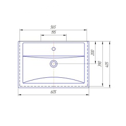 СанТа Тумба с раковиной Дублин 60, ящик – фотография-4