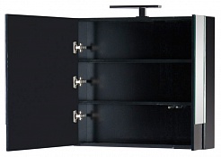 Aquanet Зеркальный шкаф "Нота 75" камерино черный – фотография-5