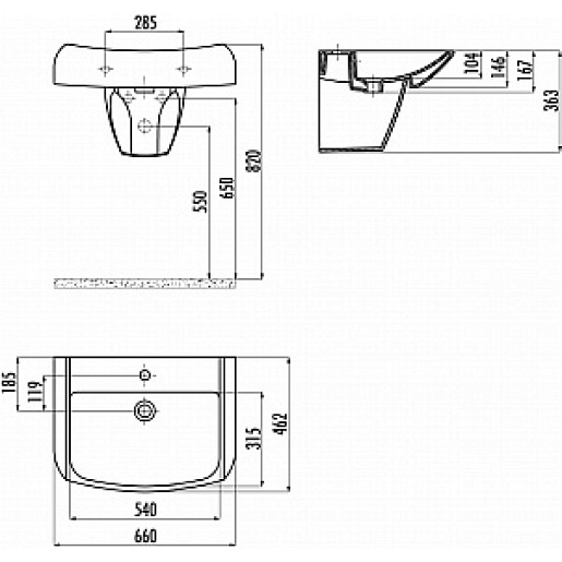 Creavit Раковина Bull BL065 – фотография-4